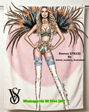 Victoria's Secret Romee Strijd Fleece Throw Blanket V110